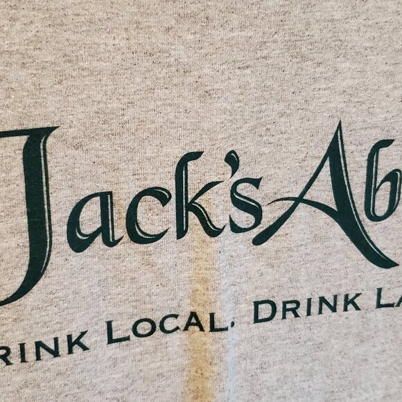 Jack’s Abby Brewing Co. Logo T-Shirt (Gray, Men’s L) - Picture 2 of 5